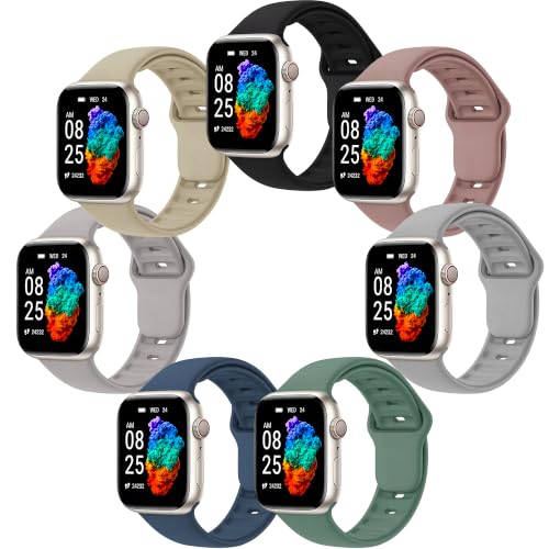 Bracelets silicone Apple Watch compatible series 11 10 9 SE imperméable 38mm 40mm 41mm 42mm