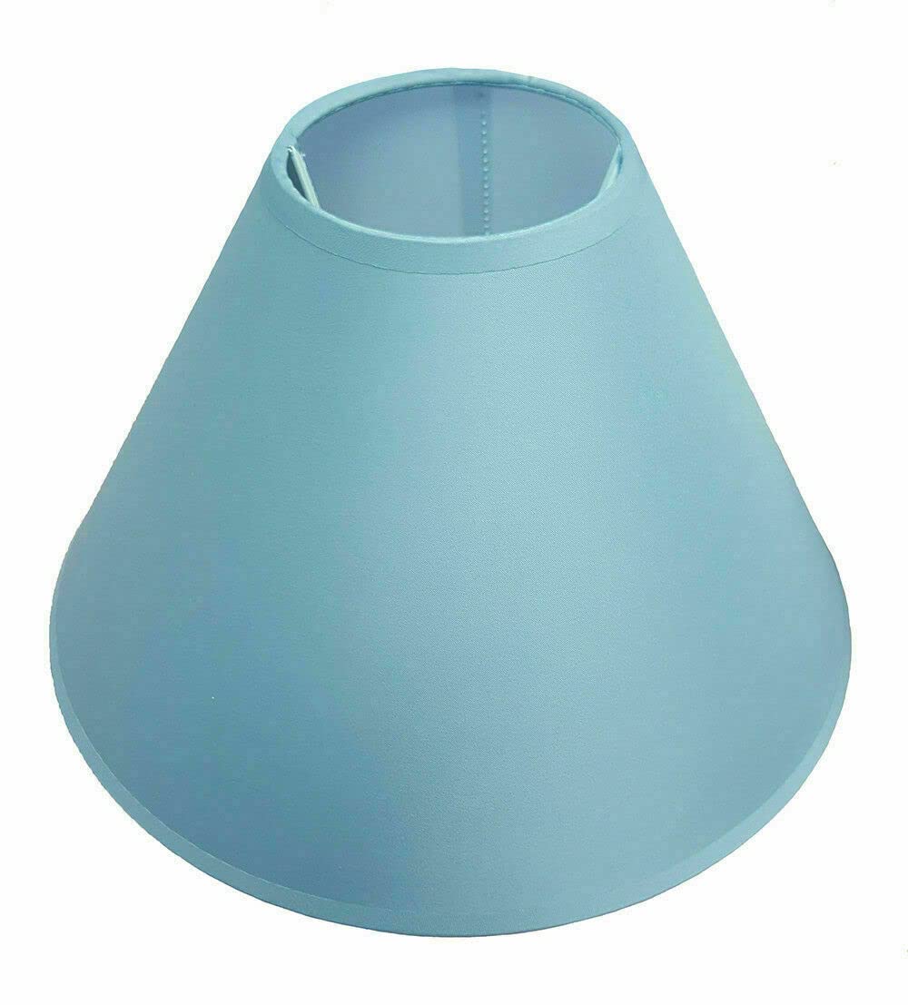 Sales Today Interiror Light Blue 9" (23Cm) Cotton Textured Fabric Coolie Light Shade Table Ceiling Lamp Shades (Light Blue)