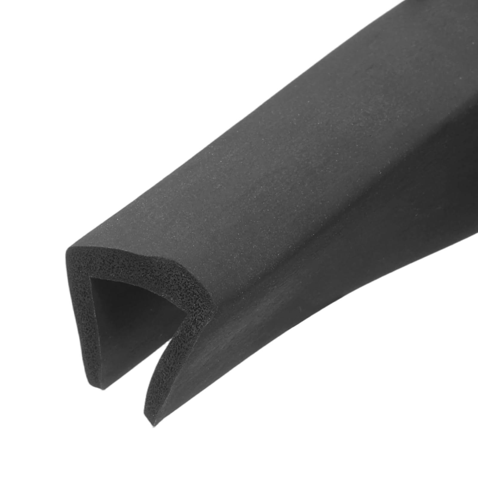 PATIKIL Rubber Edge Trim, 1/2"(13mm) x 3.3Ft Length EPDM U Channel Edge Protector U Shaped Gasket for 15-17mm Mirror Glass Protector, Black (20x18mm)