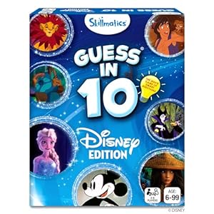 Skillmatics Collectible Card Game – Guess in 10 Disney, Perfect for Girls, Boys, Kids, Teens, Adults Who Love Board Games, Cinderella, Mickey Mouse, Moana, Gifts for Ages 6, 7, 8, 9 and Up