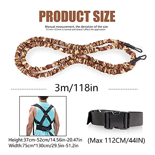 Bungee Resistance Speed Band Set, Ynxing Running Speed Cord Kit To Improve Strength, Explosive Power, Agility, Vertical Jumping And Sprint Speed (3M/118In-4 Pack) #TOP3