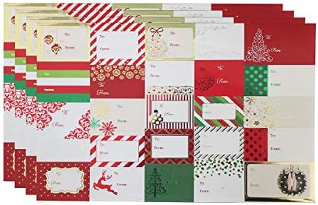 Christmas Sticker Labels,Self Adhesive Gift Stickers Holiday Gift Name Decals for Present/Wrapping Paper Decorations (100 Count)