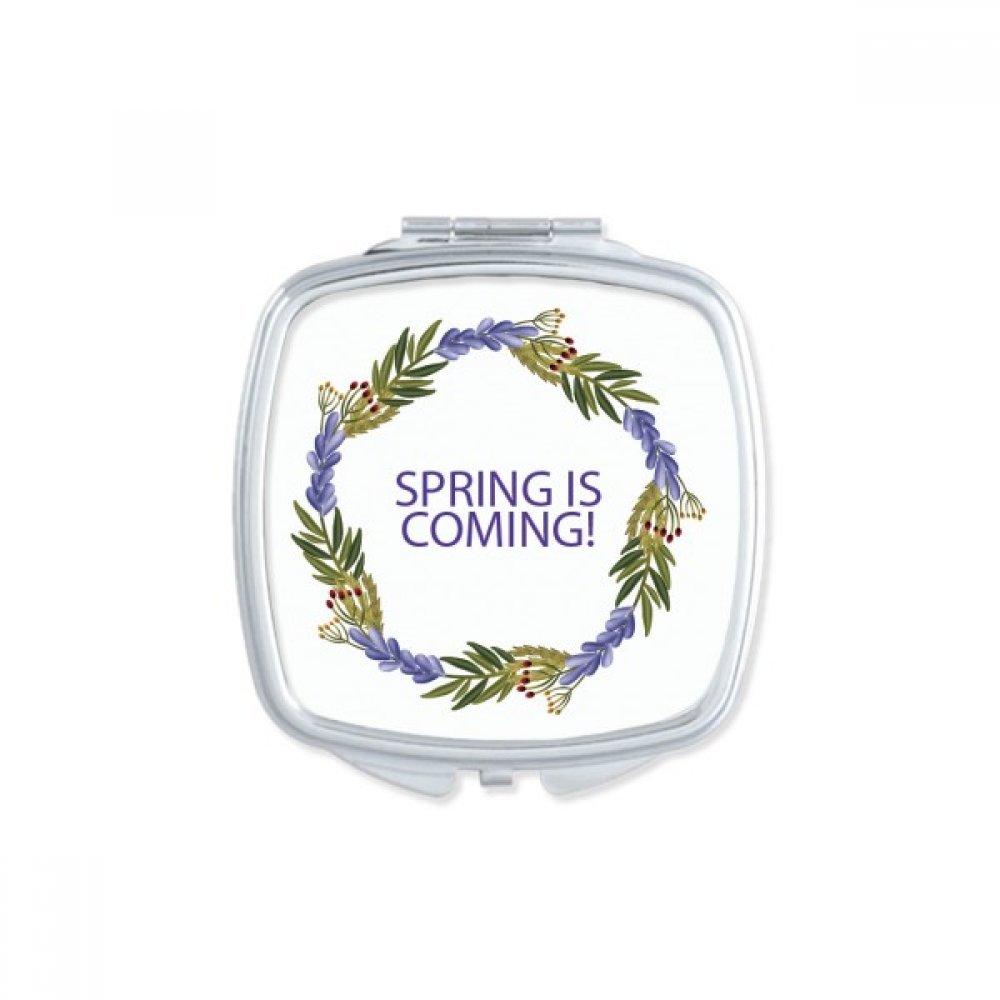 Miroir de poche de maquillage portable pour retouches en voyage
