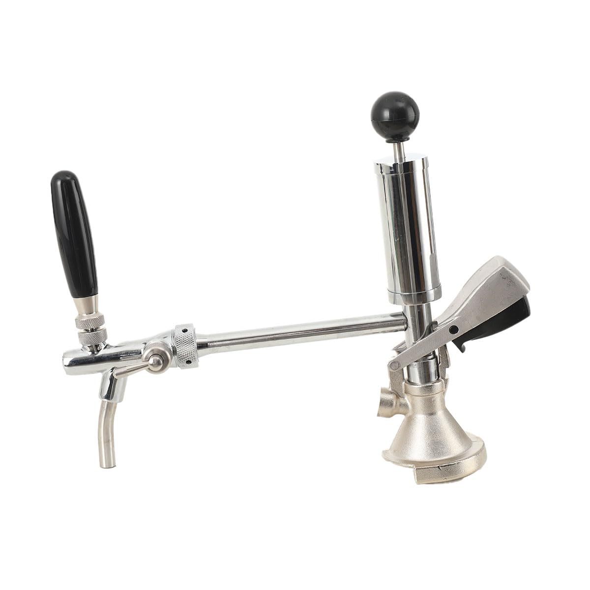 4-Zoll-Bierfass-Partypumpe, Bierfass-Zapfhahn aus Edelstahl, Keg-Zapfhahn-Kit mit Luftpumpe und Verteiler, Kolbenschankhahn für Keg-Anschlüsse, Perfekt für Picknicks, Partys oder Camping