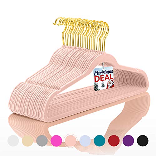 50-Pack MIZGI Heavy-Duty Premium Velvet Hangers