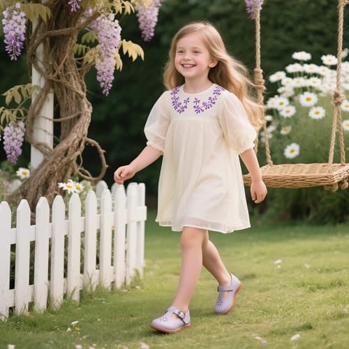 Image of Flaryzone Toddler Little Girl Mary Jane School Uniform Oxfords Flat Dress Shoes