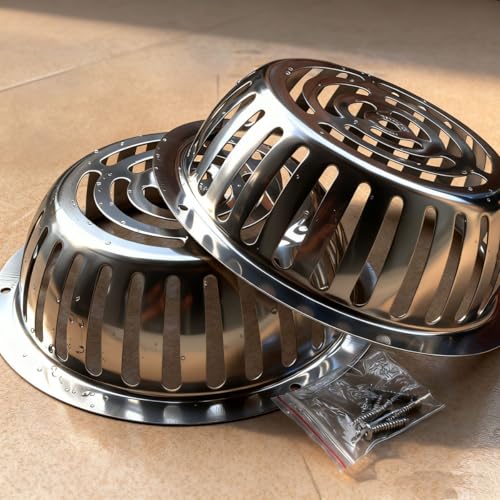 Image of Stainless Steel Roof Dome Drain Cover Strainer Atrium Grate 2pcs /pk (Dia: 7 inch)