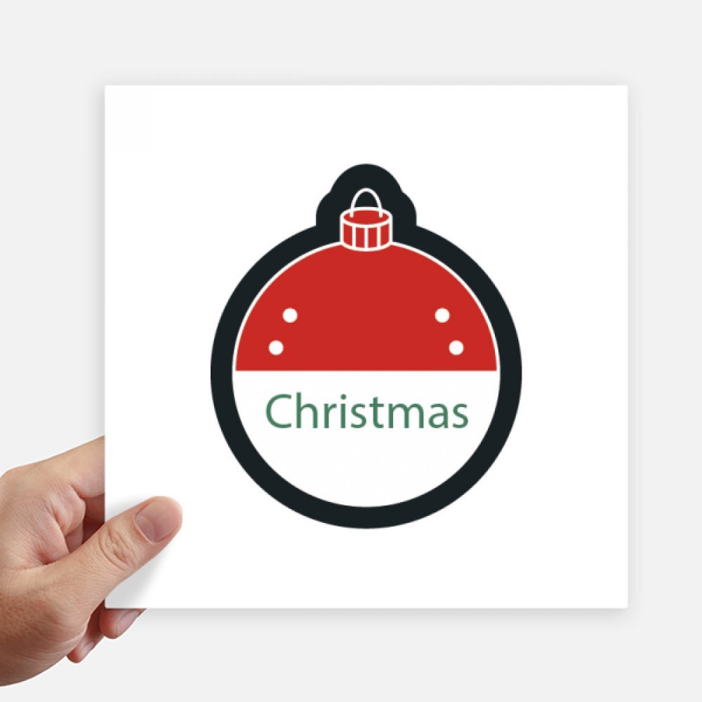 Badge Noël Cartoon autocollant carré 20 cm pour ordinateur portable et décoration