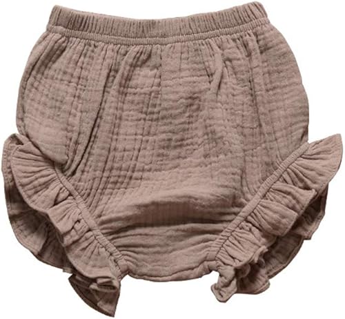 Miniatura 2 de Conjunto de 3 piezas de pantalones cortos para recién nacidos, para bebés, niñas y niños, mezcla de lino y algodón, lindos pantalones cortos