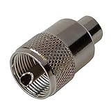 Conector UHF AERZETIX: Adaptador Conector UHF PL-259 Macho para Cable RG59