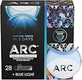 ARC Teeth Whitening Strip Kit with Blue Light, 28 Strips (14 Count Pack)