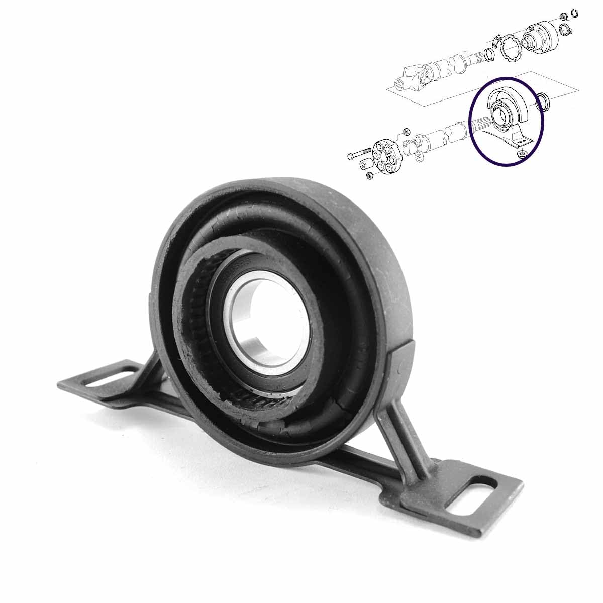 Partsline Palier central arbre de transmission compatible avec BMW Série 3 E36, E46, 5 E34, E39, Z3 équivalent à 26121226731 26121229089