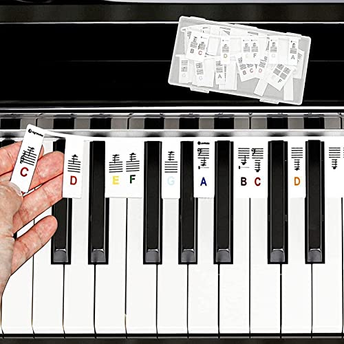 Autocollants amovibles pour clavier de piano 61 touches 88 touches - Les Beatles, Paul McCartney, John Lennon, RIngo Starr, George Harrison Autocollants amovibles pour clavier de piano 61 touches 88 touches – Image 3