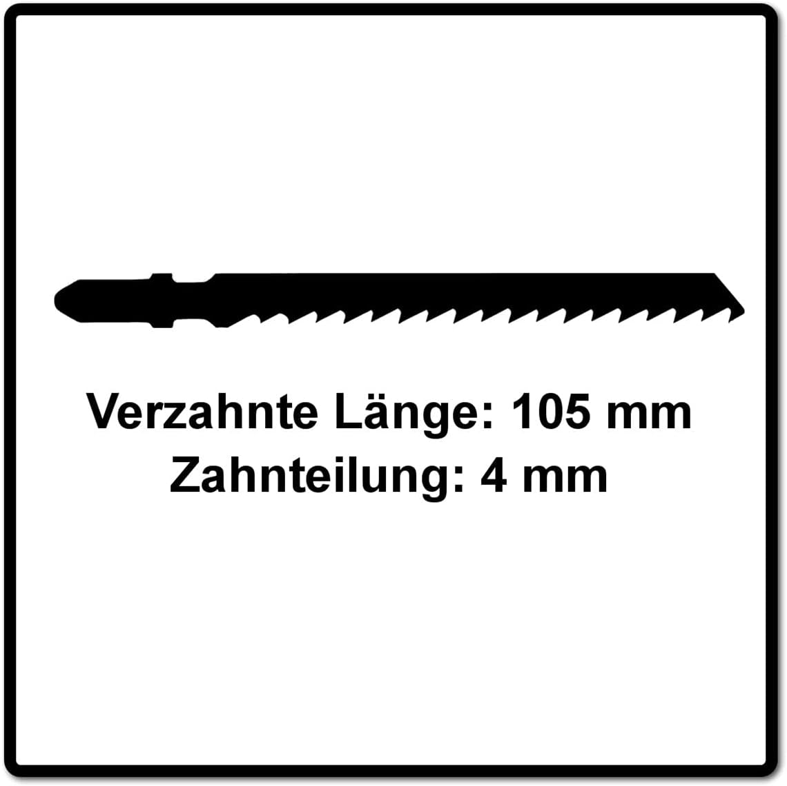 Festool 204315 Jigsaw Blade 5-Pieces, 4 mm Tooth Pitch, 105 mm Tooth Length, Multicolour, Size - Image 3