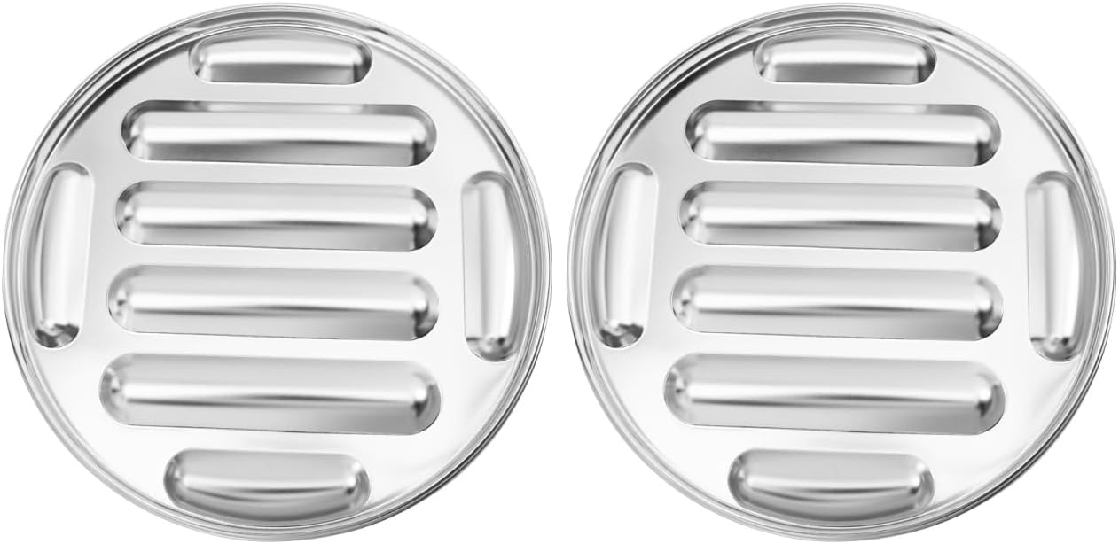 Hemobllo Sausage Mold 8-Cavity Stainless Steel Hot Dog Mold Food Grade 304 Non-Stick Bakeware for Baking Steaming Freezer and Dishwasher Safe 7.36 X 7.36 X 1.18 in 2 pack