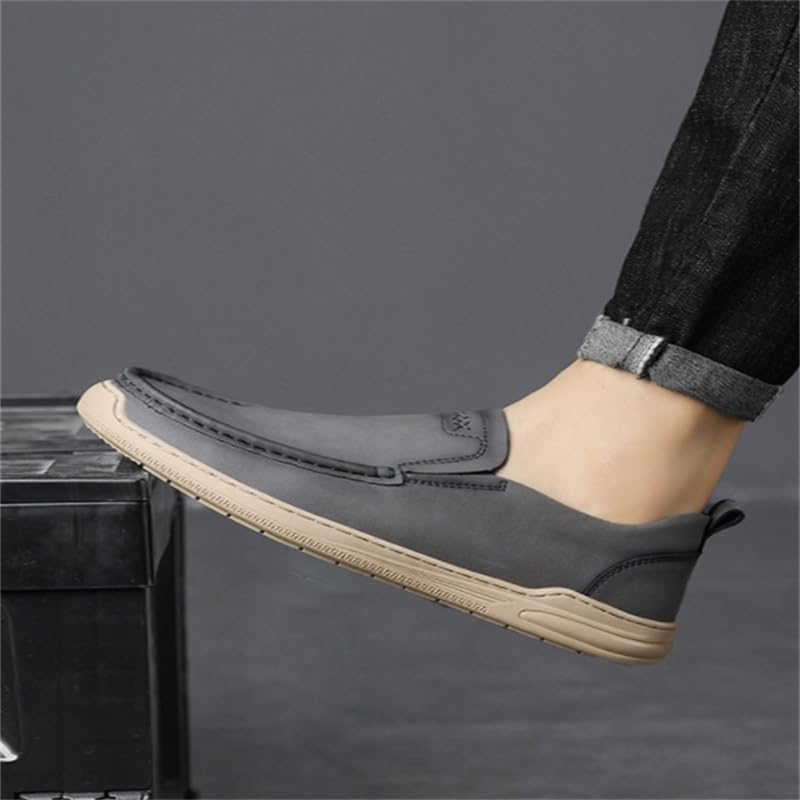 Men's Slip-on Rubber Shoes Oxford Shoes Flat-Soled Non-Slip wear-Resistant Comfortable Breathable Outdoor Casual Shoes for Men