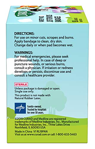 Curad Just For Kids Bandages, 4 Fun Themes, Colorful, All-Purpose Protection Plastic Bandages, 4-Sided Seal, Variety Of Sizes, 80 Count #TOP4
