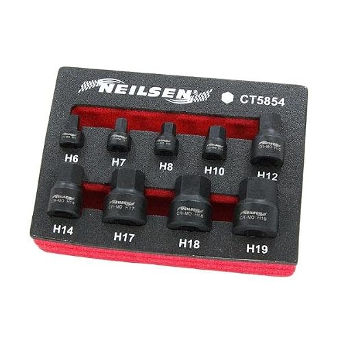 Impact Bit Socket Set Hex 6-19mm