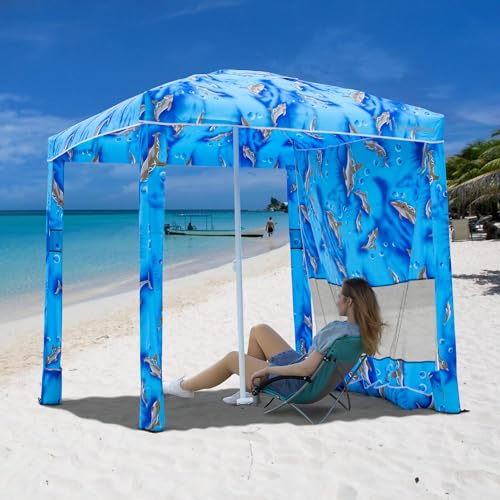 Grandekor 6'6" Beach Cabana with Privacy Sunwall