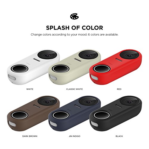 elago Capa de silicone projetada para capa de campainha Google Nest Hello (marrom escuro) - proteção