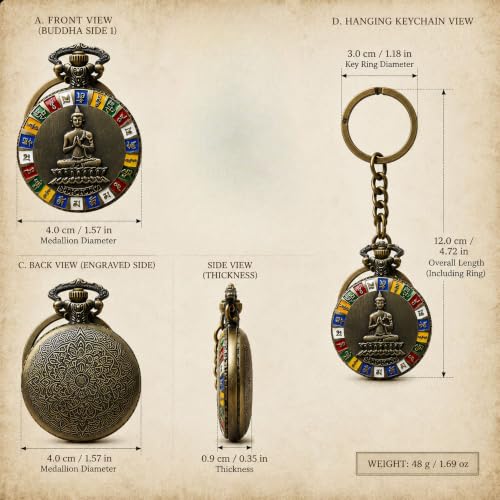 Image of Antique Bronze Pocket Premium Vintage Theme Metallic Home Key Chain & Key Rings | Best Gift for Men, Woman, Boys & Girls on their Special Occassions