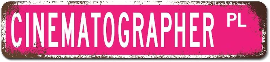 Cinematographer Metal Tin Sign Cinematographer Gift Custom Street Sign Cinematographer Decor Farmhouse Decorative Sign for Home Man Cave Gate Garden 18x4in