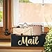 Mail Organizer Mail Holder Countertop, Rustic Wooden Mail Basket Mail Tray Letter Holder Box for Desk Home Office Wall Mount