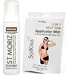 Con 3 en 1 bronceado Mit -1. EXFOLIATE 2. Aplicar Tan 3. Piel Buff.