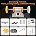 Jewelry Polisher Versatile Polishers & Buffers for Bench Grinder - Ideal for Jewelry Polishing and Finishing Jobs,With 6 Cloth Wheels, 2 Abrasive Fiber Wheels, Safety Glass, 3 Polish Compound