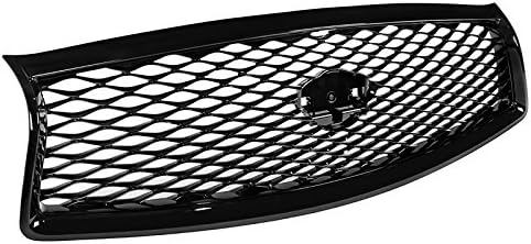 For Infiniti Q50 14-17 JDM Eau Style Black Front Bumper Hood Grille Conversion