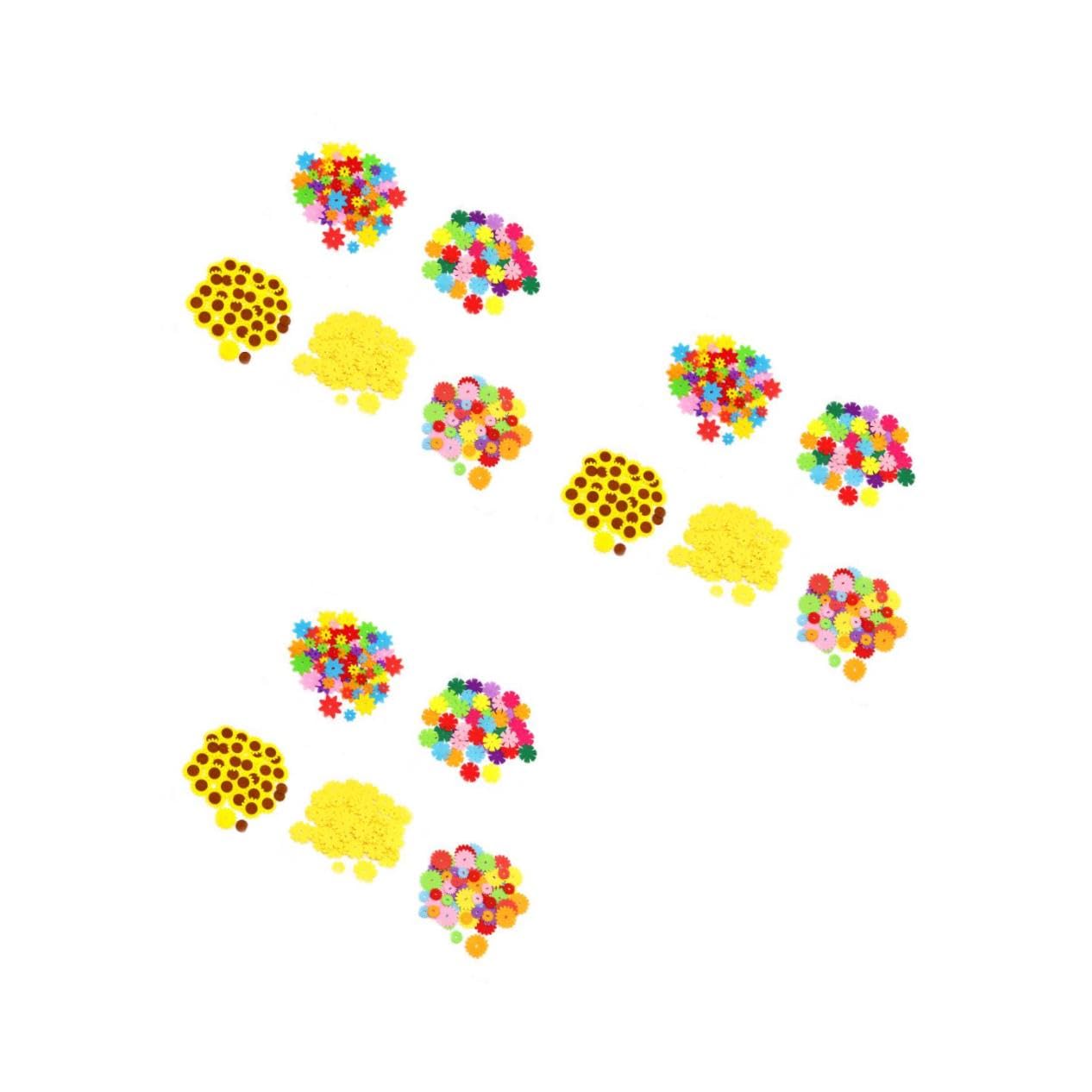 Toddmomy 15 Juegos Stickers de Tela No Tejida Forma de Flor Manualidades DIY Decoración Infantil Varios estilos