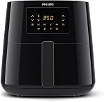 Philips Essential Airfryer XL 2.65lb/6.2L Capacity Digital Airfryer with Rapid Air Technology, Easy Clean Basket, Black- HD9270/91