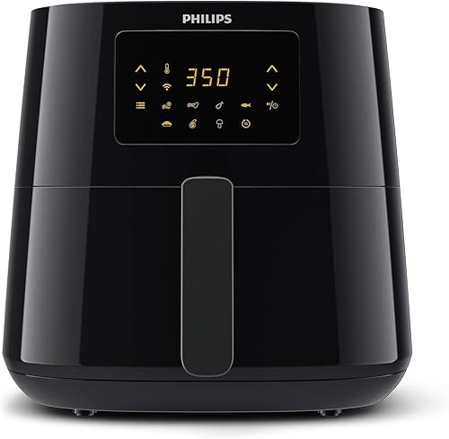 Philips Essential Connected XL HD9280/91 - Freidora digital con capacidad de 2.65 libras / 6.2 L con tecnología Rapid Air, conexión Wi-Fi