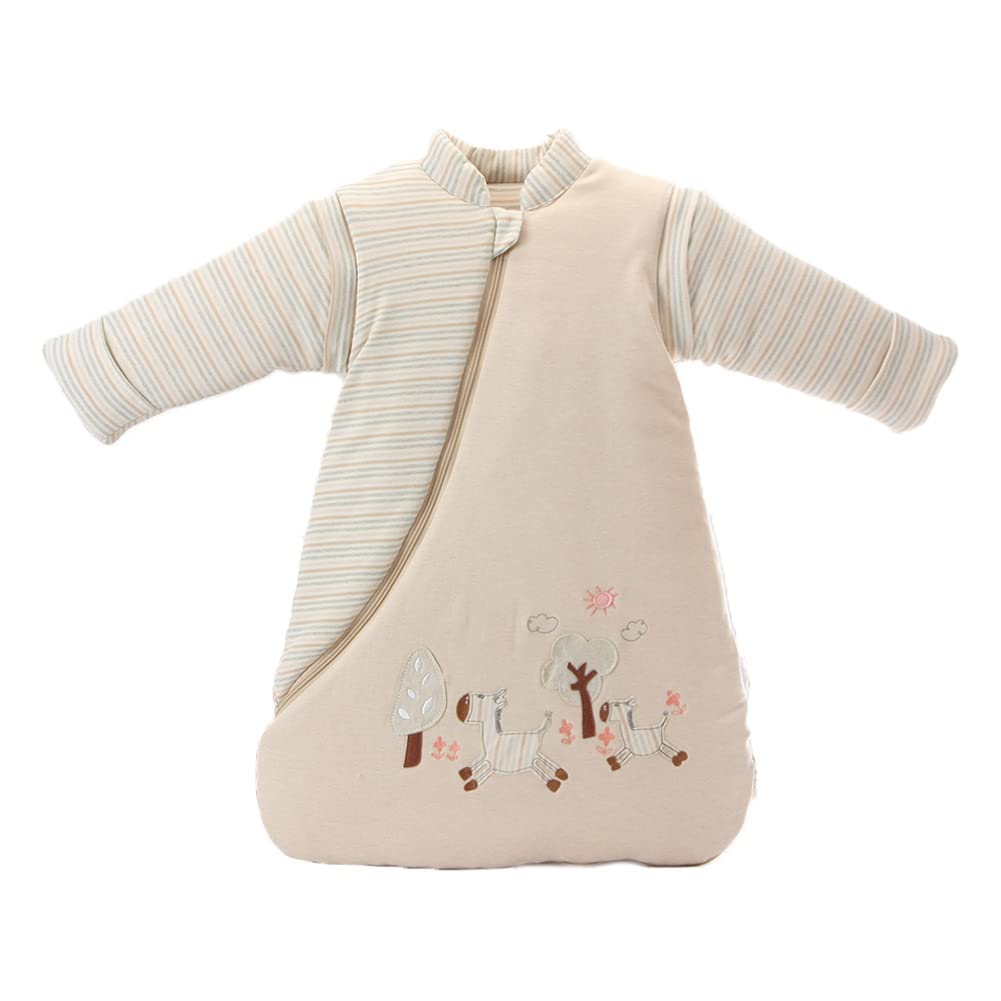 XIFAMNIY Baby Wearable Blanket Toddler Kids Sleeping Bag Detachable Long Sleeve Swaddle 0-5T……