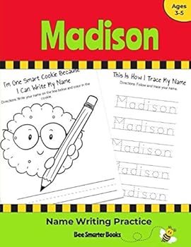 Madison Name Writing Practice : Personalized Name Writing Activities for Pre-Schoolers to Kindergarteners
