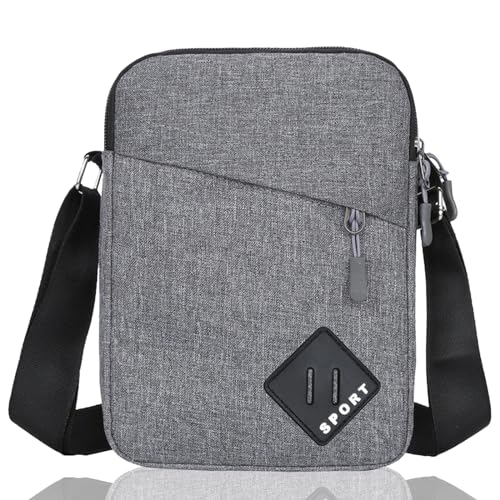 INBOLM Bolsa cruzada para hombre, bolsa de hombro para hombre, bolsa de hombro para hombre, bolsa cruzada para hombre con correa de hombro ajustable, adecuada para ciclismo, senderismo, trabajo, se