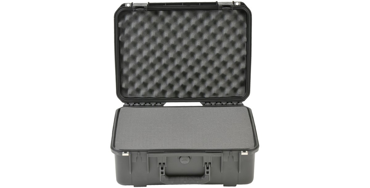 SKB Cases 3i-1813-7B-C iSeries 1813-7 Case with Cubed Foam, Molded-in Hinge for Added Protection, Trigger Latch System, Snap-down Rubber Over-molded Cushion Grip Handle, Waterproof