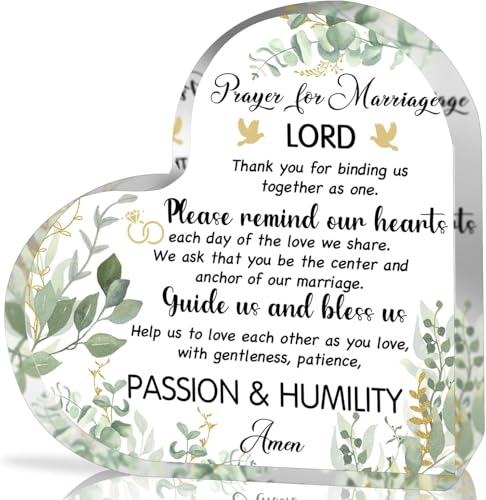 Image of Christian Wedding Gifts for Couples Marriage Prayer Plaque Marriage Gifts for Couples Marriage Blessing Gifts Religious Wedding Gifts for Married Couples Newlyweds Christian Bridal Shower Gifts