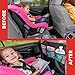 Lusso Gear Seat Back Protector - 2-Pack Kids Kick Mat & Car Seat Organizer - Waterproof Oxford Backseat Cover - 3 Mesh Pockets for Car Organization, Black