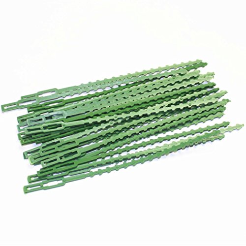 Preisvergleich Produktbild erthome Kabelbinder, 30 Stücke Garten Kabelbinder Wiederverwendbare Pflanzen Unterstützung Sträucher Fastener Baum Kabelbinder Set Grün, 170mm