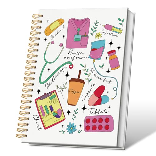 VONTP Nurse Spiral Notebook, Nursing Gifts Journal, Nurse Appreciation Gifts, Nurses Gifts for Women College Ruled Notebook Journal for Writing, 5.5x8.3
