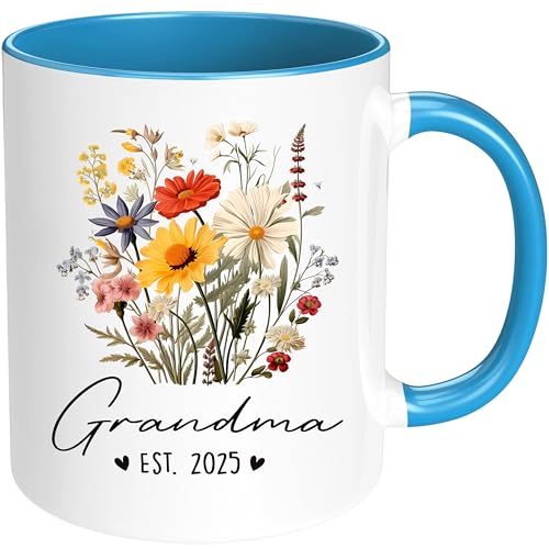 Heulinwen Customized Grandma Mug, First Time Grandma Est 2025 Gifts, You're Going To Be New Grandma, Mom Promoted To Nana Mug, 1st Time Grandmother Gift, Pregnancy Reveal Baby Announcement Gifts