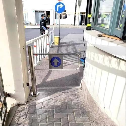 Universal Self-Closing Swing Door - Heavy-Duty Industrial Safety Door for One-Way Access in Warehouses, Shops, Libraries - Durable & Reliable Entry Solution