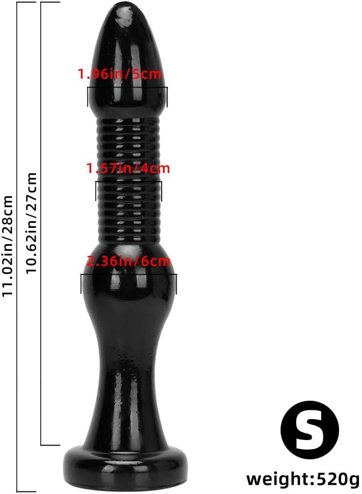 14.5in Huge Long Thick Anal Dildo Realistic Monster Dildo ButtPlug Flexible Penis for G-Spot Prostate Stimulation Vaginal Dilato with Texture Suction Cup Sex Pleasure Toy for Women Men Gay (S)