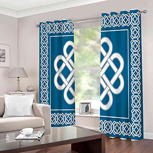 Rideaux chambre enfant nœud bleu art 3D pour des nuits paisibles - 3