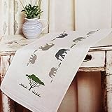 Tischdecke und Stickgarn aus 100 % Baumwolle, eingewebter Zierrand , qualitativ sehr hochwertig