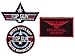 Maverick Top Gun School Name Badge Costume Patch 3 pcs Set iron on sew on