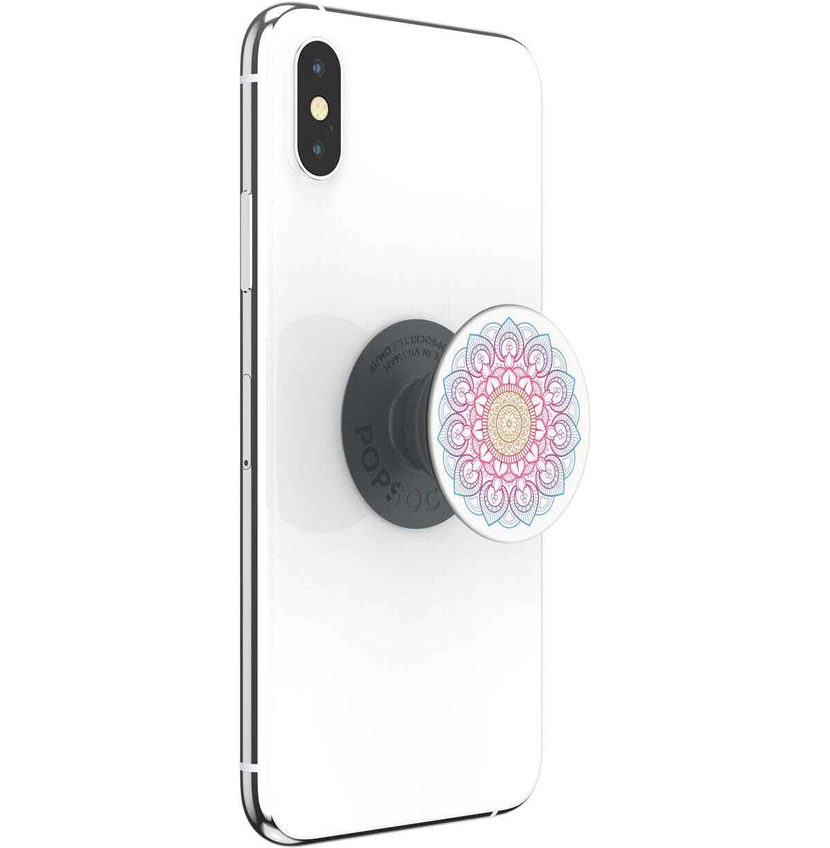 PopSockets PhoneGrip | uchwyt i uchwyt do smartfonów | Włączany i wysuwany uchwyt Basic | Mandala Rainbow