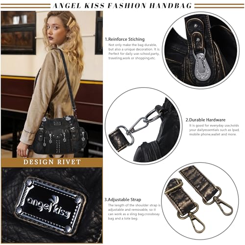 Image of Angel Kiss Purses for Women Soft PU Leather Large Hobo Bags for Women Shoulder Bag | Soft