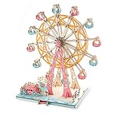 AMOR PRESENT Wooden Ferris Wheel 3D Wooden Puzzle Wooden Building Kit for Birthday Present,...